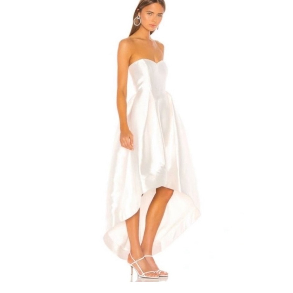 Parker NWT ivory high low dress - Picture 2 of 8